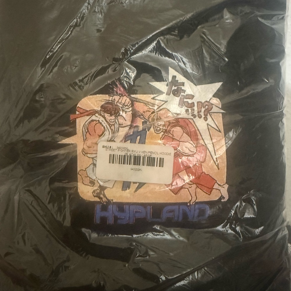 Hypland Black Street Fighter Graphic Hoodie